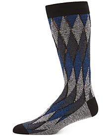 Men's Harlequin Diamond Moisture-Wicking Dress Socks
