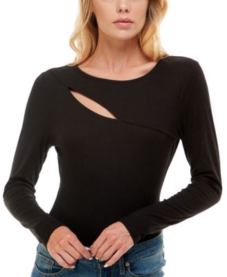 Ultra Flirt - Asymmetrical Cutout Bodysuit