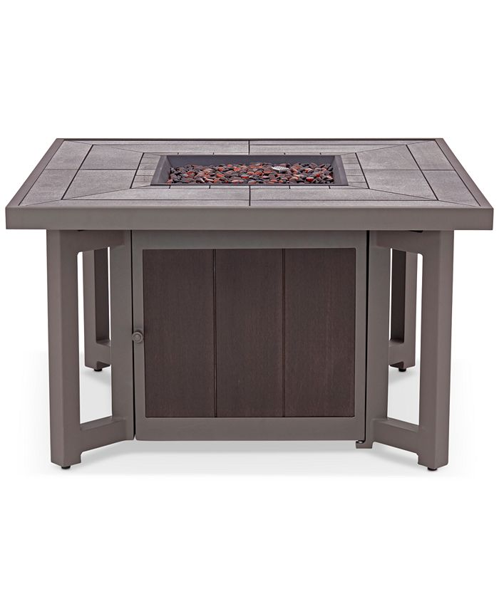 Agio Carmel Outdoor 5Pc. Chat Set (1 Fire Pit & 4 Swivel Rocker Chairs