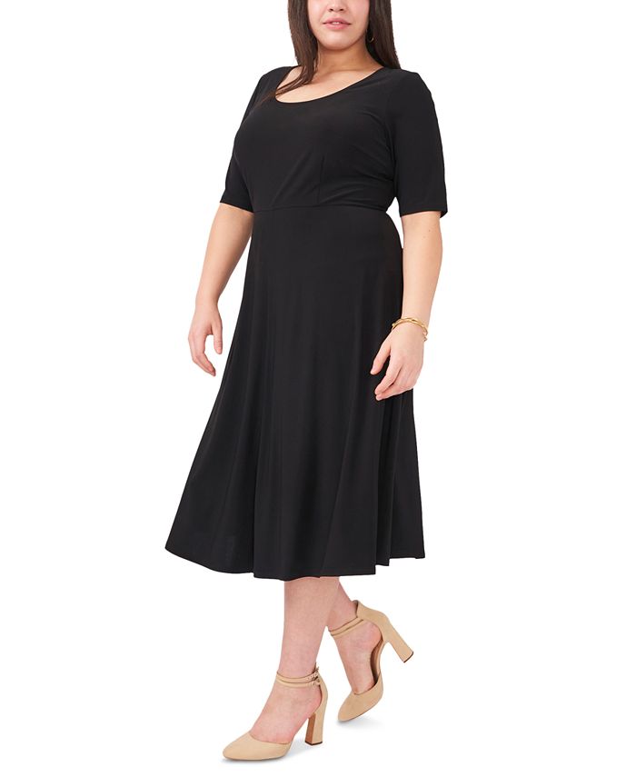 MSK Plus Size Midi Dress & Reviews - Dresses - Plus Sizes - Macy's
