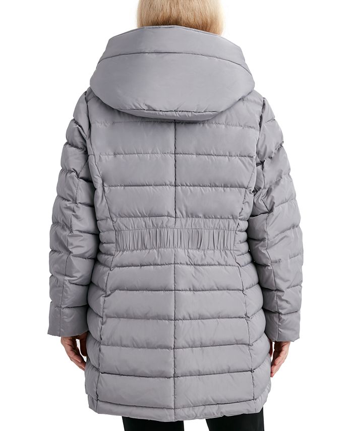 Laundry by Shelli Segal Plus Size Bibbed Hooded Puffer Coat & Reviews ...