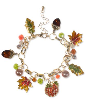 Charter Club - Gold-Tone Harvest Charm Bracelet