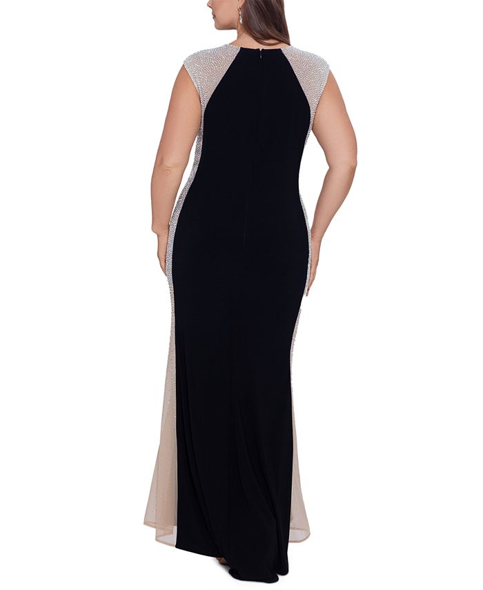XSCAPE Plus Size Embellished-Side Bodycon Dress & Reviews - Dresses ...