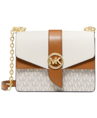Michael Kors Green Ladies Greenwich Small Logo and Leather