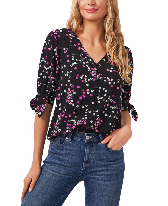 cece v neck blouse