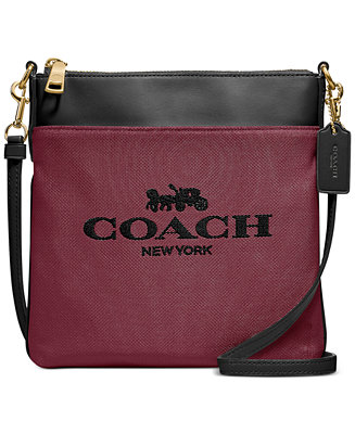 COACH Kitt Denim Jacquard Crossbody & Reviews - Handbags & Accessories -  Macy's