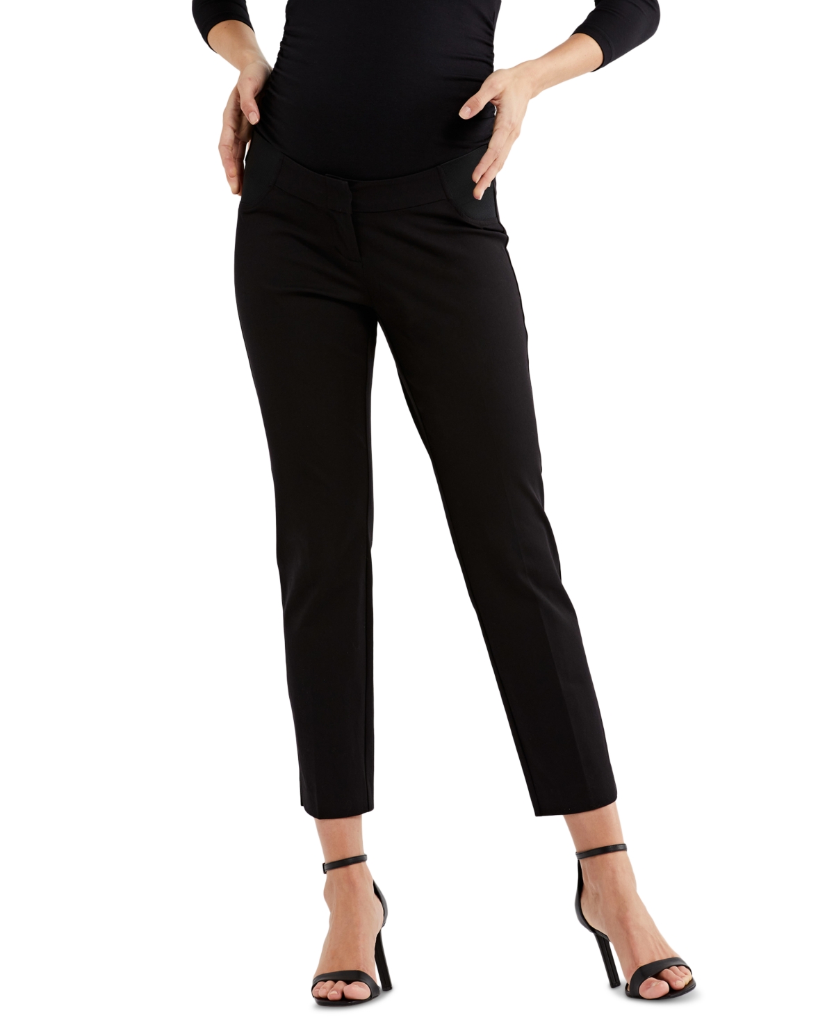 A Pea in the Pod Maternity Straight-Leg Twill Pants