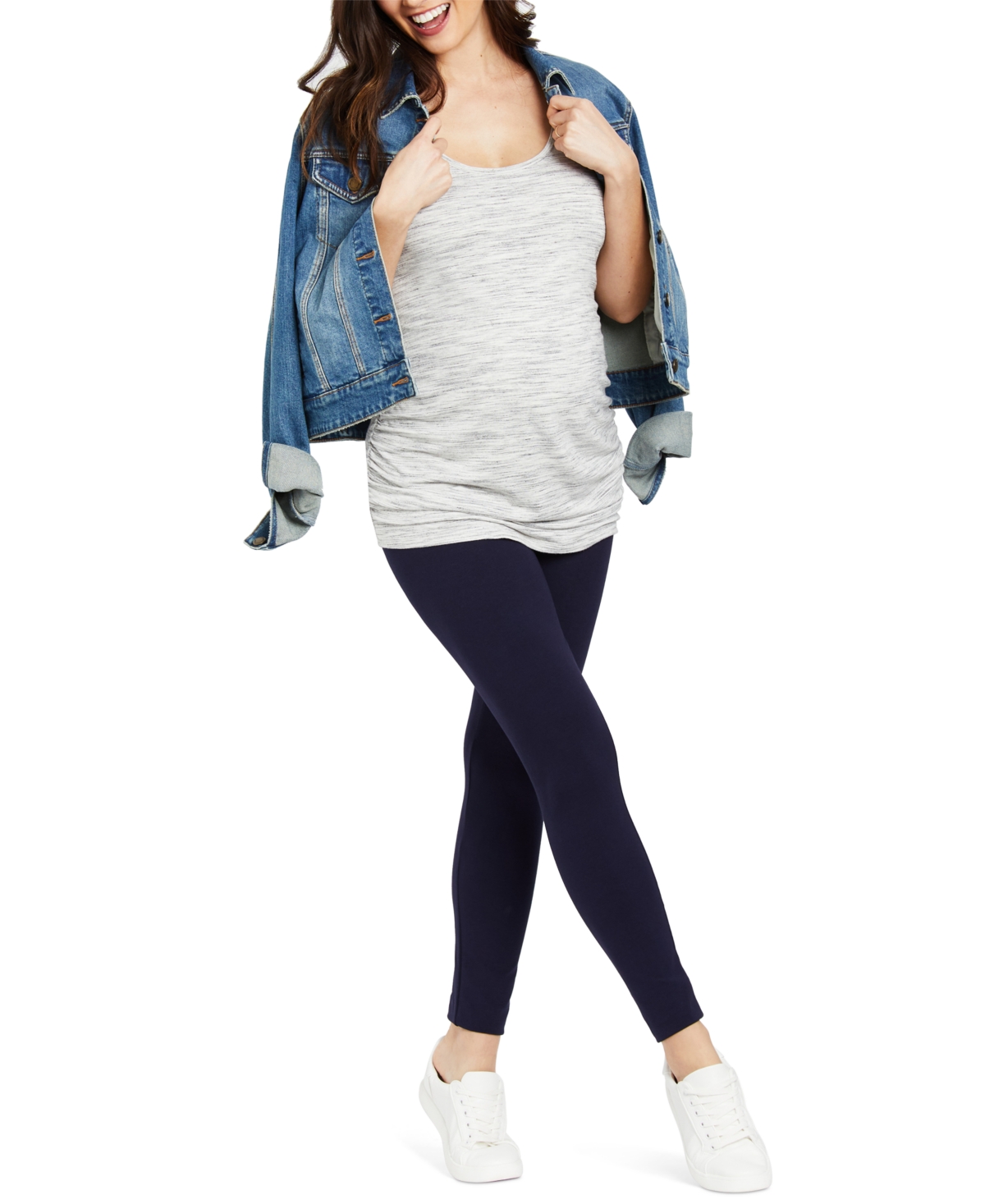 Women's Essential Stretch Secret Fit Over the Belly Maternity Leggings - Motherhood Maternity