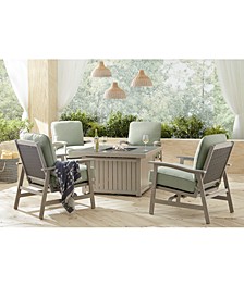 Lakehouse Outdoor 5-Pc. Chat Set (1 Fire Pit & 4 Rocker Chairs), Created for Macy's