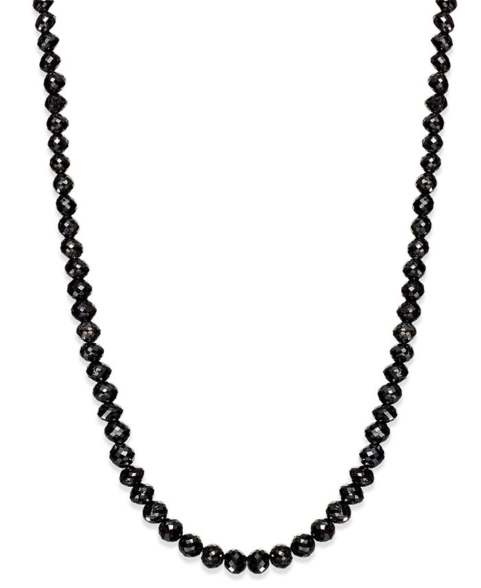 Macy's Black Diamond Necklace in 14k White Gold (25 ct. t.w.) - Macy's