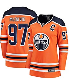 Women's Connor McDavid Orange Edmonton Oilers Home Premier Breakaway Player Jersey