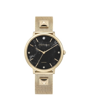 Shop Adrienne Vittadini Women's Gold-tone Metal Strap Watch 36mm In Gold Tone