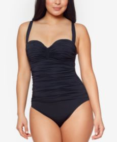 Kore One Piece Shirred Bandeau Swimsuit