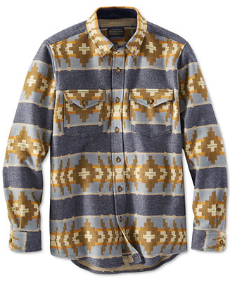 Pendleton Men's La Pine Geo Jacquard Wool Overshirt & Reviews - Casual Button-Down Shirts - Men