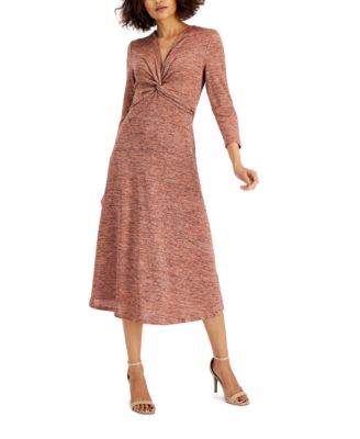 Anne Klein - Twisted Space-Dyed Midi Dress