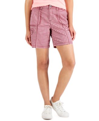 Style & Co - Mini Check-Print Cargo Shorts