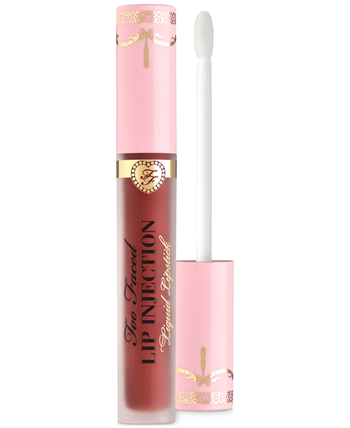 Too Faced Lip Injection Longwear Power Plumping Cream Liquid Lipstick In Large  In Charge (burnt Sienna)