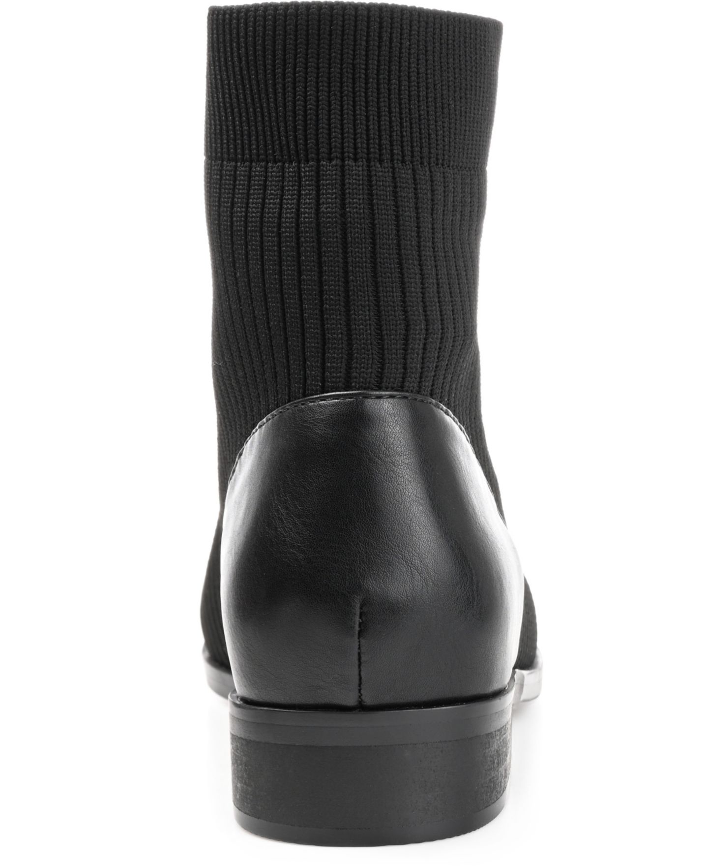 Женские ботинки Journee Collection Bexlie Front Zip Knit Ankle Booties, цвет: Чёрный — фото 3