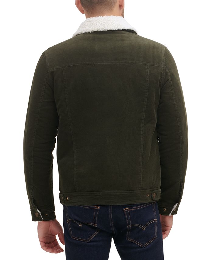 GUESS Men's Corduroy Bomber Jacket with Sherpa Collar & Reviews - Coats ...