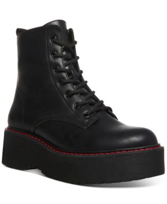 cool planet by Steve Madden - Women's Kreed Lace-Up Combat Booties