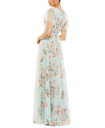 MAC DUGGAL Floral Chiffon Gown - Macy's