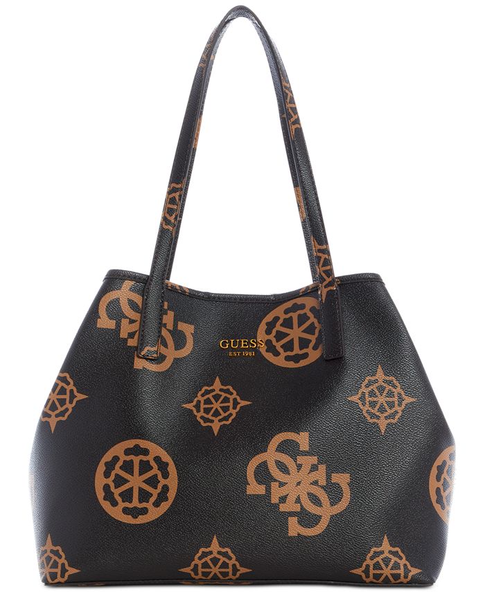 Guess Women's Vikky Tote Handbag 2-Piece Set With Convertible Pouch Mocha