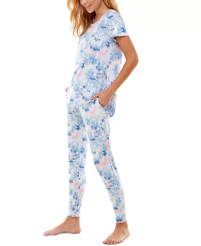 Scoop Neck T-Shirt & Jogger Pants Pajama Set - thumbnail 2