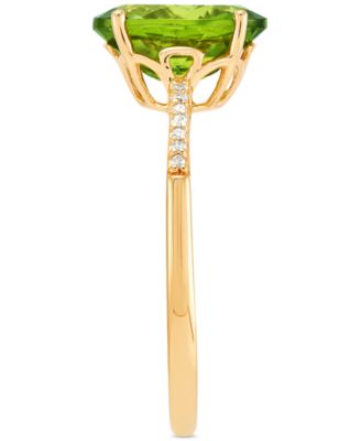 Peridot (2-3/4 ct. t.w.) & Diamond (1/20 ct. t.w.) Ring in 14k Gold