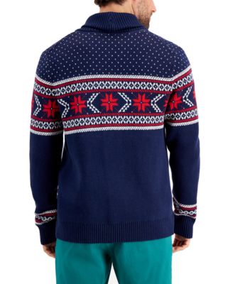 Club Room Men's Novelty Moose Cardigan, Created for Macy's - Macy's