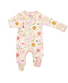 Baby Girls Courtney Floral Magnetic Footie One Piece