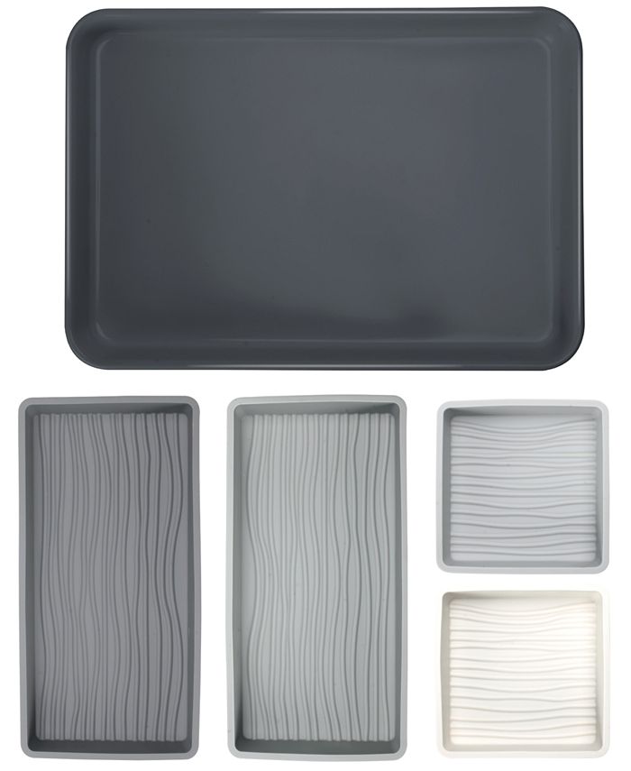 Cook with Color Enchante 3-pc. Baking Pan Set, White/Navy