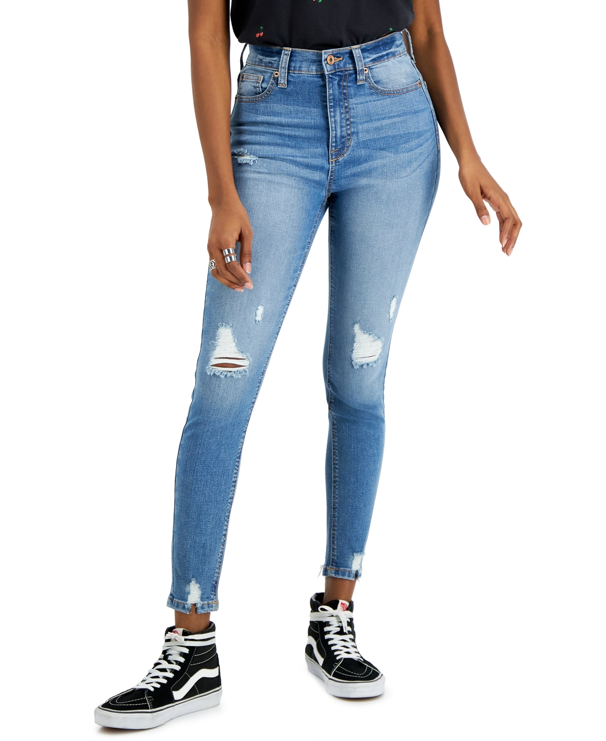  Celebrity Pink Juniors' High Rise Skinny Ankle Jeans