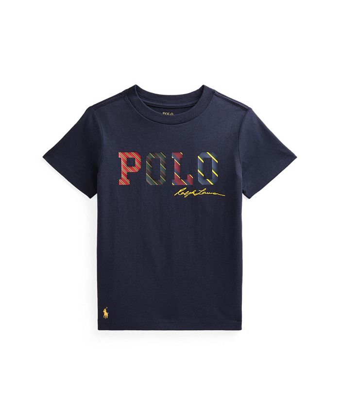 Polo Ralph Lauren Little Boys Striped-Logo Jersey Tee - Macy's