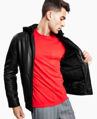 leather bomber jacket macys