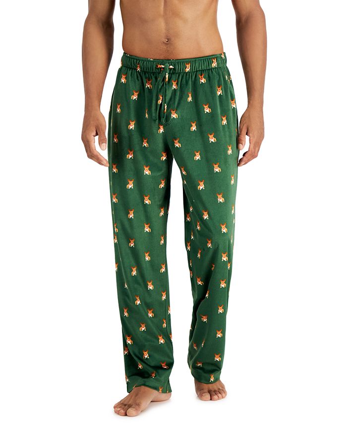 Club Room Men's Printed Fleece Pajama Pants, Created for Macy's - Macy's