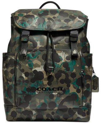 Coach camo backpack sale