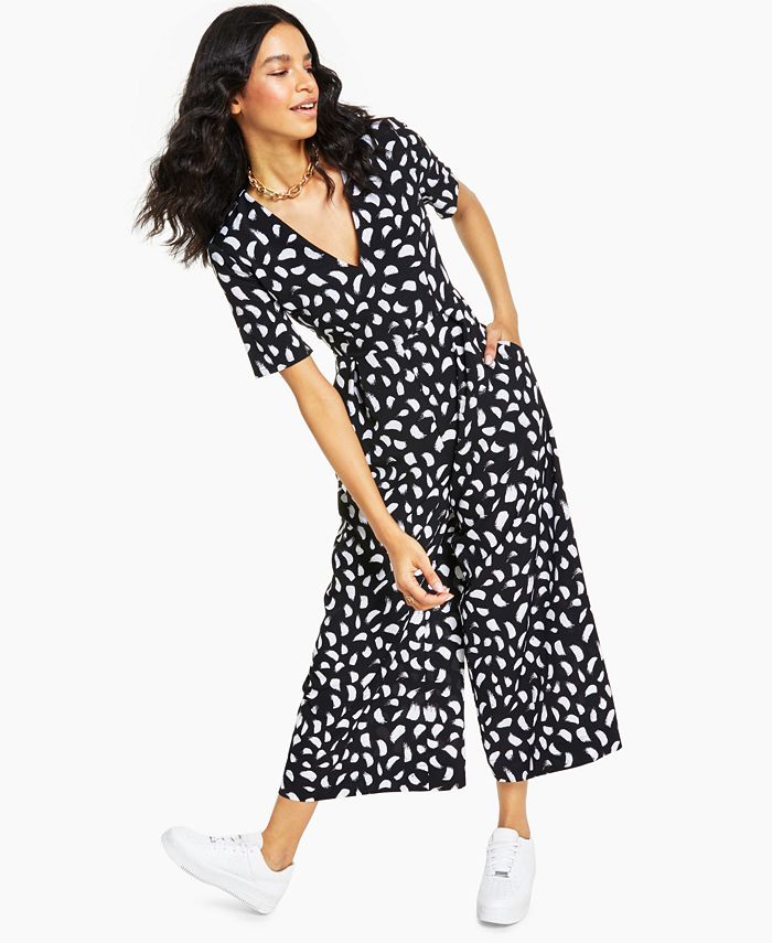 Bar III Brush Breeze OpenBack Jumpsuit, Created for Macy's Macy's