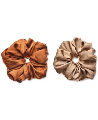 Photo 1 of INC International Concepts 2-Pc. Large Neutral Hue Silk Hair Scrunchie Set, Created for Macy's