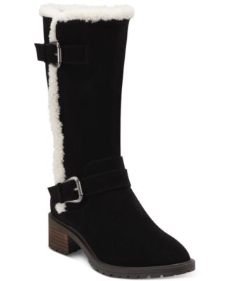 Lucky Brand - Women's Jacoba Faux-Shearling-Trim Engineer Boots
