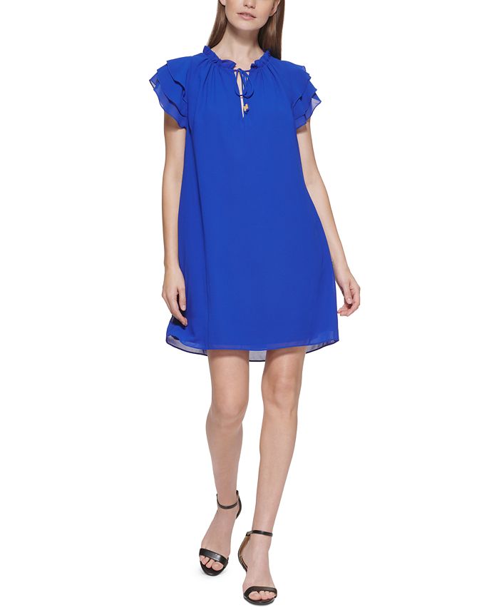 Vince Camuto FlutterSleeve Chiffon Dress Macy's