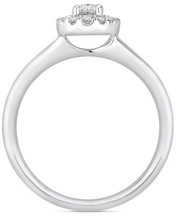Macy's - Diamond Oval Halo Engagement Ring (5/8 ct. t.w.) in 14k Gold
