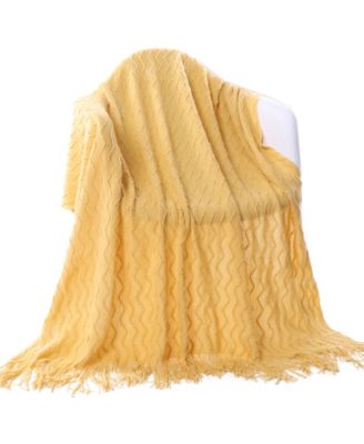 Solid Soft Zigzag Lightweight Throw, 60" x 50"