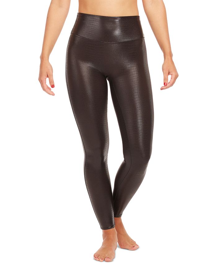 SPANX Women's Faux Leather Leggings, Wine, Small at  Women's Clothing  store