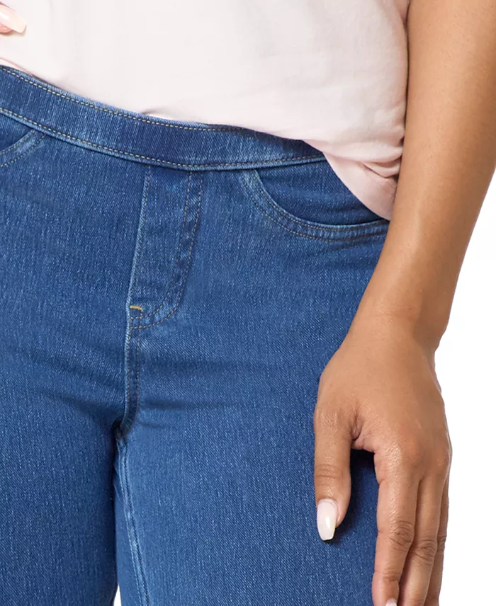 Classic Stretch Denim Leggings, Regular & Plus Sizes - thumbnail 3