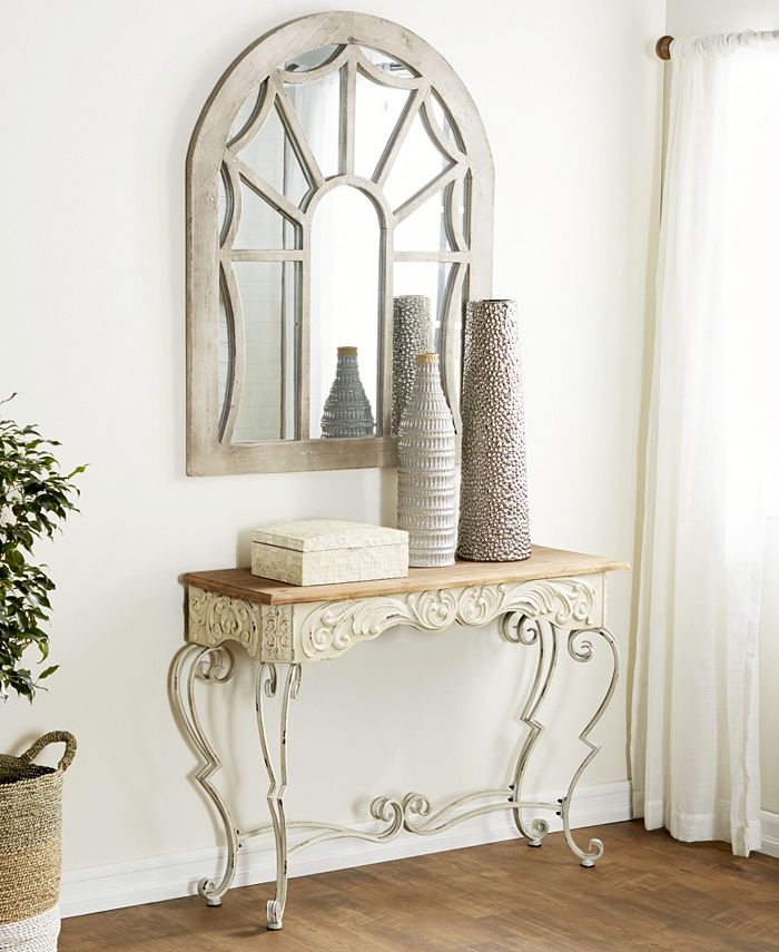 Rosemary Lane Farmhouse Console Table Macy's