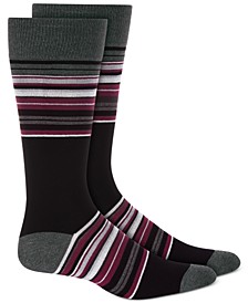 Men's Striped Dress Socks, Created for Macy's