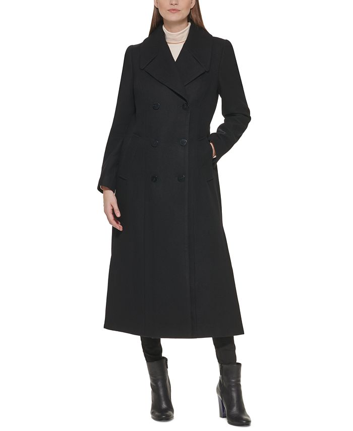 Kenneth Cole Double-Breasted Maxi Coat - Macy's