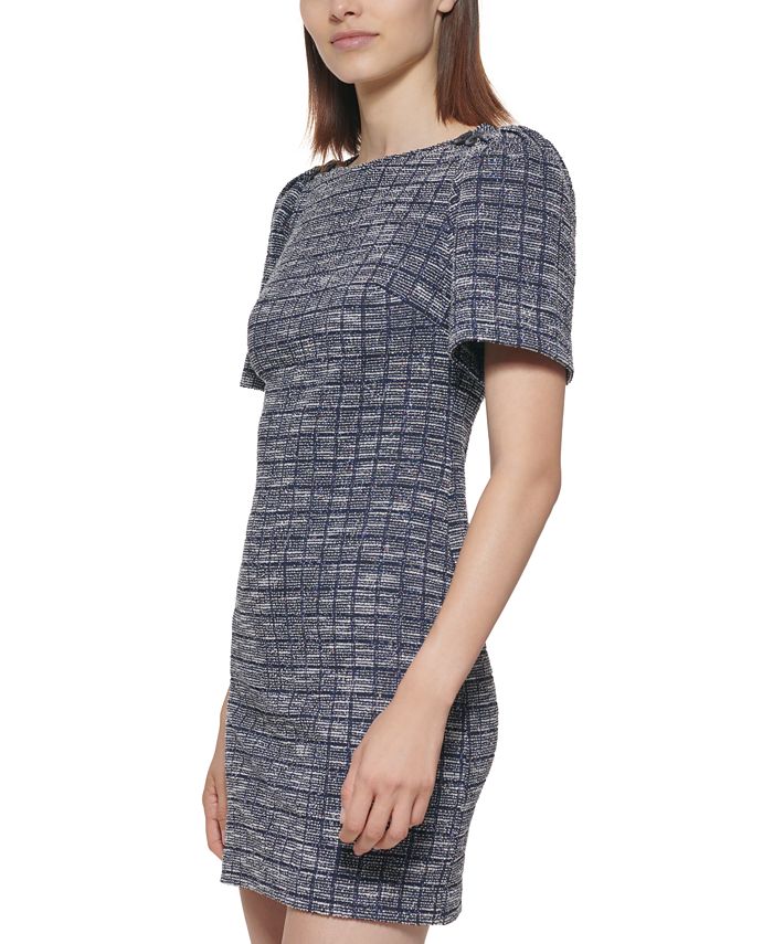 Calvin Klein Tweed Shift Dress Macy's