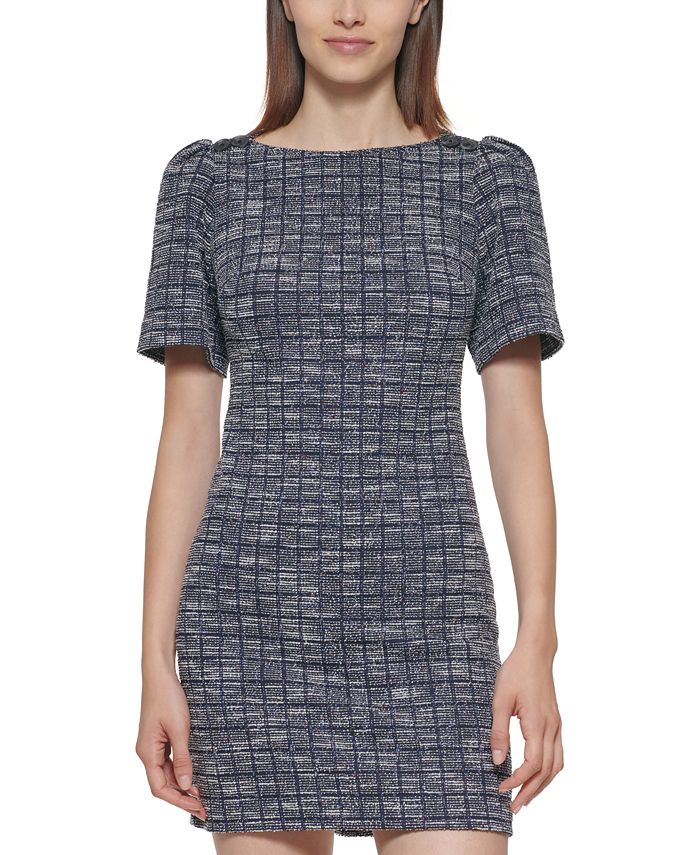 Calvin Klein Petite Tweed Shift Dress Macy's
