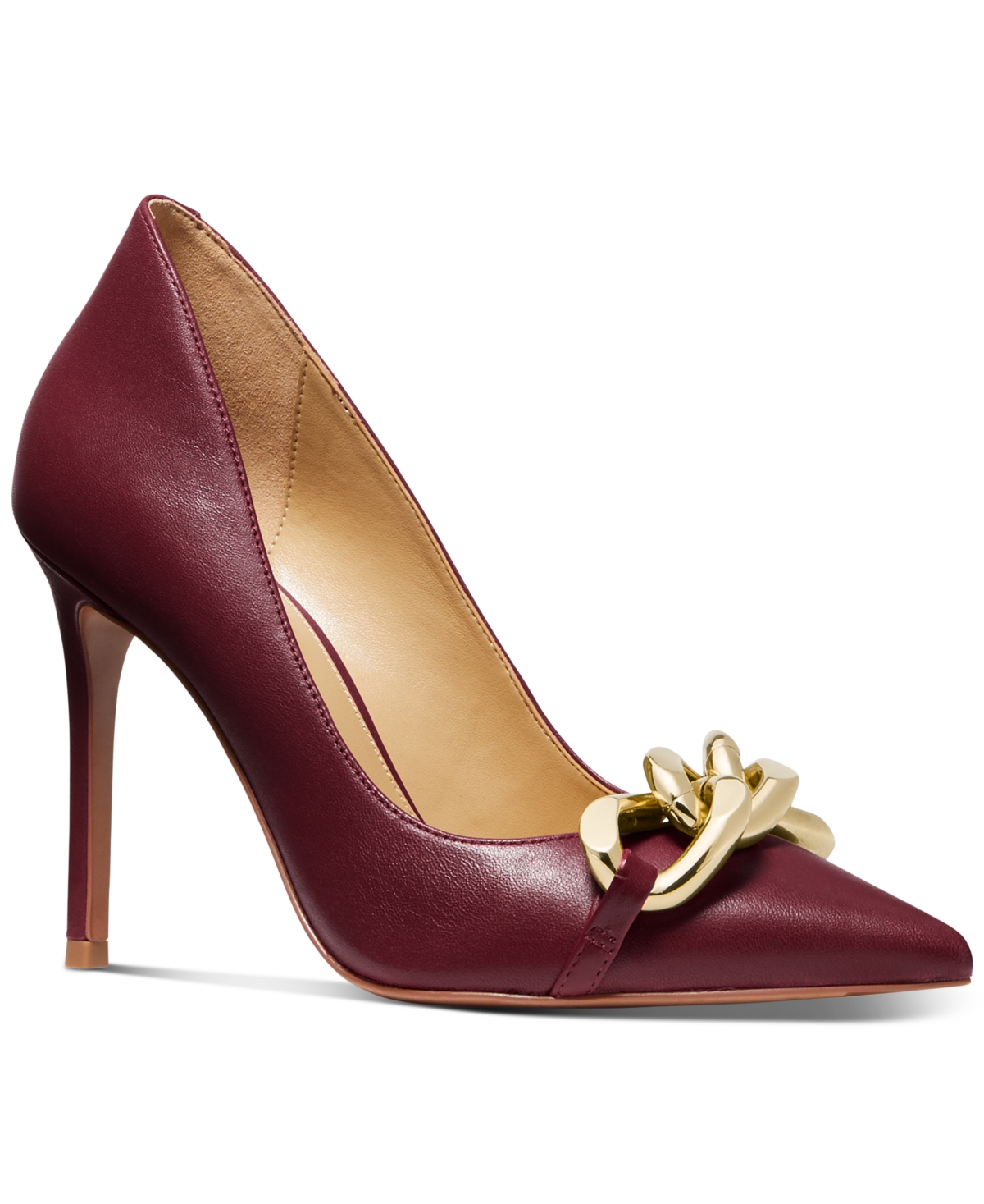 UPC 195512620898 product image for Michael Michael Kors Women's Scarlett Pointed-Toe Chain Pumps Women's Shoes | upcitemdb.com